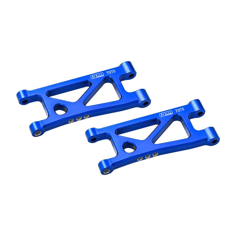 GPM 7075 Alloy Rear Lower Suspension Arms for ARRMA 1/14 Mojave Grom Mega 380 Brushed 4X4 Small Scale Desert Truck Rtr-Ara2104 LOSI 1/12 Nascar - color: Blue