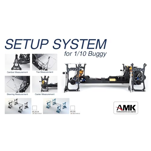 AMK 1/10 RC Car Setup Gauge -Tool for Suspension and Steering Adjustment, 1/10 Scale RC Car Alignment Tool Camber Toe Slip Angle Gauge - Precision Adjustment for Racing Drifting Tuning, RC Setup Tool