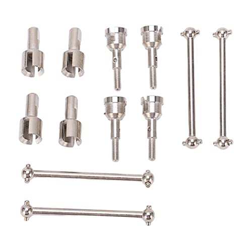 Zerodis RC Drive Shaft Dogbones Aluminum Alloy Diff Cup Joint Axle Set 4Pcs Front Rear Drive Shaft Set for 1 18 Scale RC Car DIY Users for A949 A959 A969 A979 K929 (Silver) - color: Silver