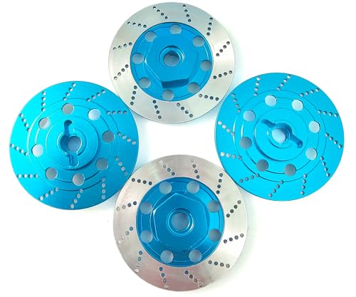 Brake Discs with 12mm Hex Hub for Tamiya Sakura D4 1/10 Scale RC Cars - Aluminum Alloy Upgrade Kit for Drift, On-Road RC Car - CNC Machined Performance Part with Anodized Finish Sky Blue - color: Sky Blue