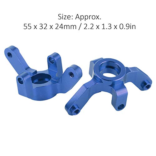 Steering Arm Hub Carrier for REDCAT 1/10 XTE RC Car, Aluminum Alloy Bearing Carrier Steering Knuckle Hub Mount, Durable RC Axle Carrier with Screws and Bearings, Replac (Dark Blue) - color: Dark Blue
