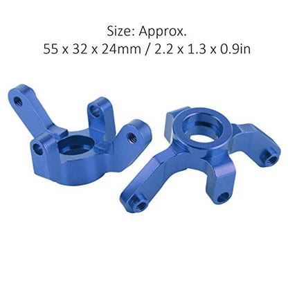 Steering Arm Hub Carrier for REDCAT 1/10 XTE RC Car, Aluminum Alloy Bearing Carrier Steering Knuckle Hub Mount, Durable RC Axle Carrier with Screws and Bearings, Replac (Dark Blue) - color: Dark Blue