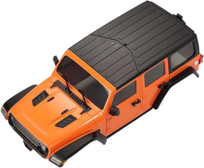 6.10inch/155mm Wheelbase Shell ABS Hardtop Body Kit Replacement Part for TRX4M Bronco Defender AX8560 1/18 RC Crawler Chassis (Orange) - color: Orange
