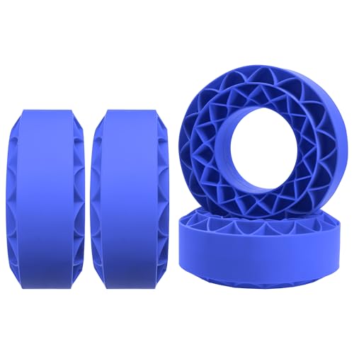 4Pack ShareGoo Silicone Rubber 1.9 RC Crawler Tire Foam Insert 108x42mm Compatible with Axial SCX10 90046 Traxxas TRX4 Redcat Gen7 Gen8 1/10 RC Crawler 1.9" Wheel Tires (Blue) - color: Blue