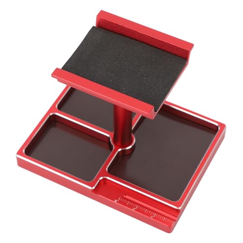 RC Car Work Stand with Magnetic Screw Trays for 1/18 1/24 RC Cars, Aluminum Alloy Repair Workstation Kit (#) - color: #1