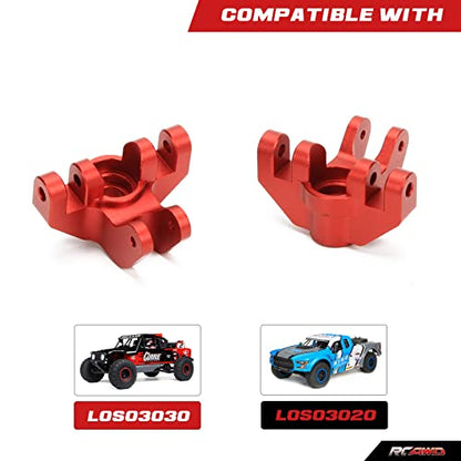 RCAWD Spindle Set Front Steering Blocks LOS244004 for Losi 1/8 LMT Upgrade Parts Red - color: Red