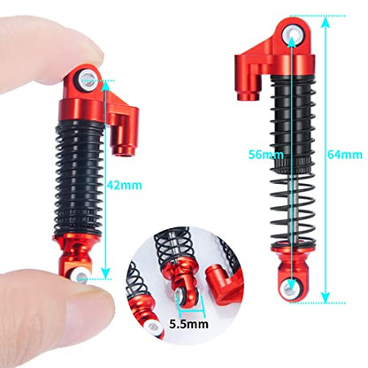 SWX 56mm Red Adjustable Shocks for TRX4M 1/18 | 56mm Shocks, Red, Adjustable, TRX4M, 1/18 Crawler, Assembled