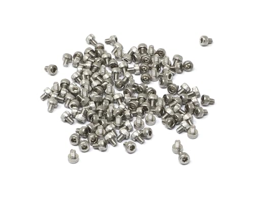 iexcell 100 Pcs M2.5 x 3mm Thread Pitch 0.45 mm Stainless Steel 304 Hex Socket Head Cap Screws Bolts Kit - size: M2.5 x 3mm