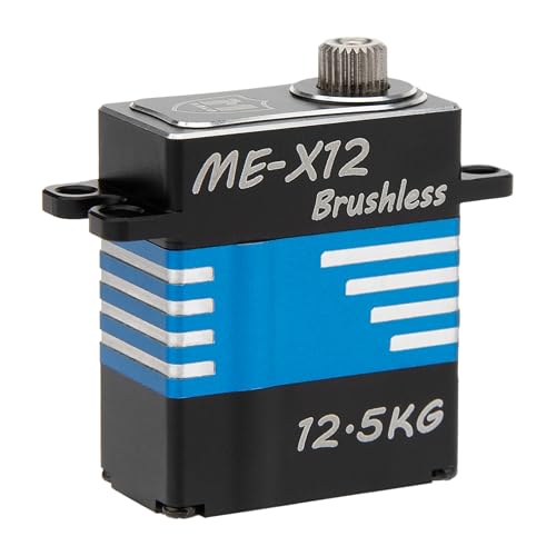 MEUS Racing Coreless RC Micro Servo with High Torque 6-8.4V for SCX24 TRX4M 1/24 1/18 RC Crawler Car Toy Vehicles and Accessories (V2, 12.5KG)