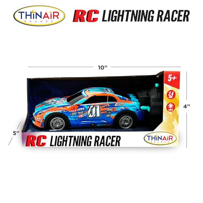 Nature Bound RC Lightning Racer - High-Speed, Light Up Chassis, Radio Controlled Race Car, 1:40 Scale, Blue - color: Blue