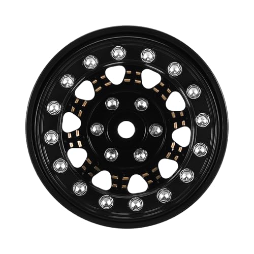 INJORA 1.3 Beadlock Wheel - Brass Wheel Rims for TRX4M SCX24 1/24 1/18 RC - color: Black Brass