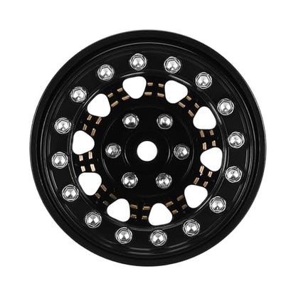 INJORA 1.3 Beadlock Wheel - Brass Wheel Rims for TRX4M SCX24 1/24 1/18 RC - color: Black Brass