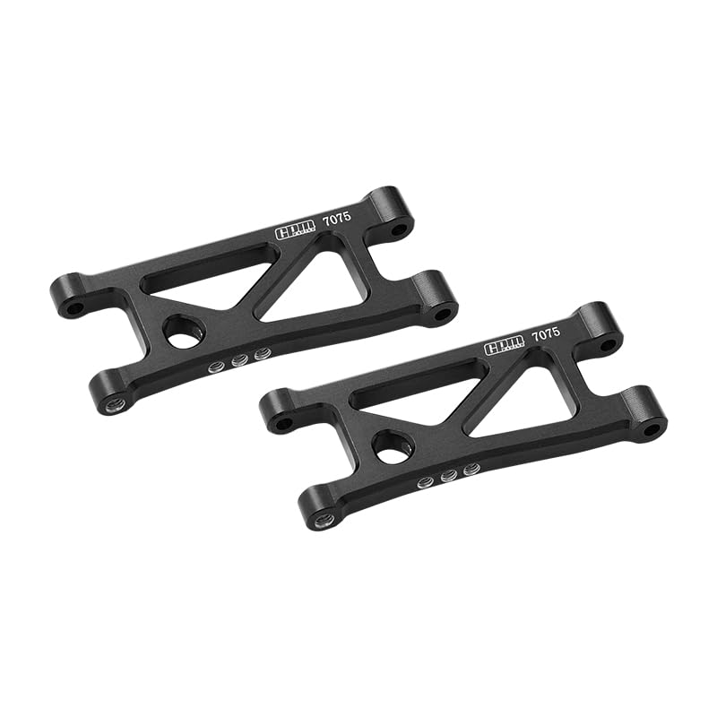 GPM 7075 Alloy Rear Lower Suspension Arms for ARRMA 1/14 Mojave Grom Mega 380 Brushed 4X4 Small Scale Desert Truck Rtr-Ara2104 LOSI 1/12 Nascar - color: Black