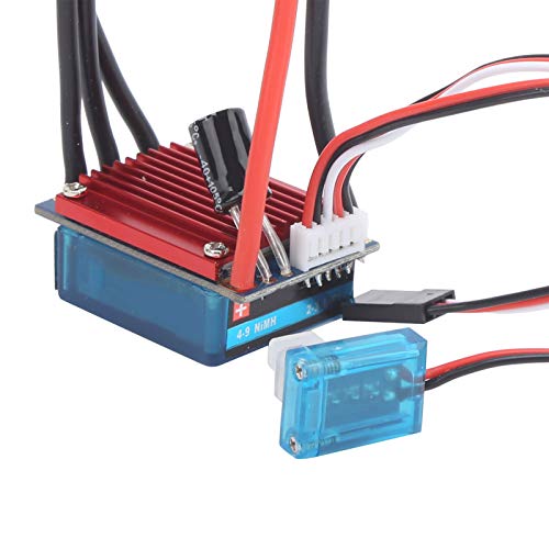 25A Brushless ESC with Program Card Electric Speed Controller High Performance Smooth Throttle Control Strong Overload Protection for 1/14 1/16 Scale RC Cars Trucks and Bug