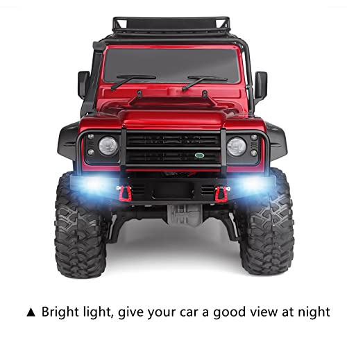 INJORA Adjustable Front Bumper for with Led Light for Axial TRX4 SCX10 SCX10 II 90046 90047 RC Car Upgrade Part(Grey) - color: Grey