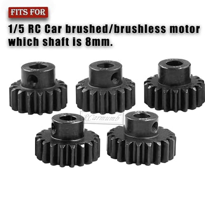 M1.5 8mm Pinion Gear Set Upgrades Parts for 1/5 RC Car Brushed Brushless Motor,Steel 5PCS Mod 1.5 16T 17T 18T 19T 20T 8mm Shaft Motor Gear Set Hops Up - style: M1.5(16T&17T&18T&19T&20T)