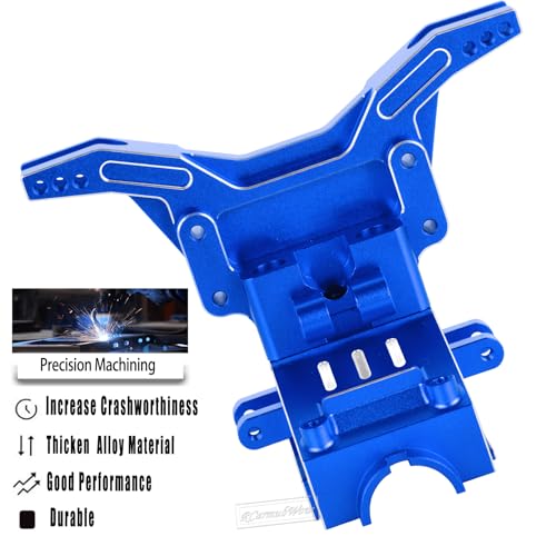 RC Transmission Case Upgrades Part for 1/10 Kraton 4x4 4S V2 BLX,Outcast 4x4 4S V2 BLX,Alloy Aluminium Front Rear Transmission Case Gearbox Case,Navy Blue - color: Navyblue-front&rear
