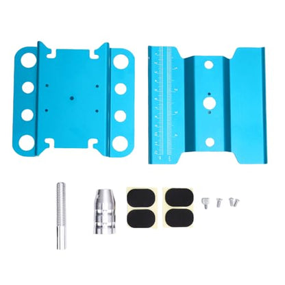 360 Degree Rotation Stable Flexible RC Car Work Stand for 1/10 1/8 Scale Simulation Climbing Vehicles Alloy (Blue) - color: Blue