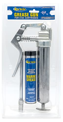 STAR BRITE Trailer Wheel Bearing Grease NLG#2 - Advanced Marine-Grade Protection Against Rust, Corrosion & Water Washout - style: Grease Gun W/ 3 OZ Cartridge