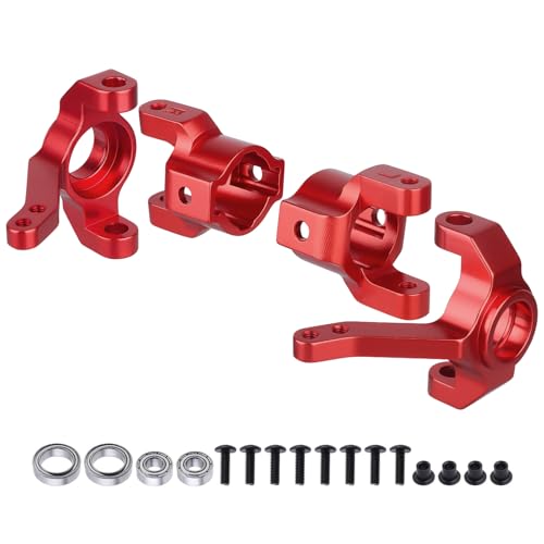 HobbyPark Aluminum Steering Knuckle & C Hub Carrier w/Ball Bearings Replacement of AX30495 AX30496 For RC AXIAL SCX10 Option Parts