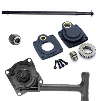 for Nitro Engine Electric Drill Starter Cover 11011 11012 11003 Shaft Rod R025 Bearing R020 Handle Pull for SH 16 18 21 28 RC Car(One Set) - size: One set