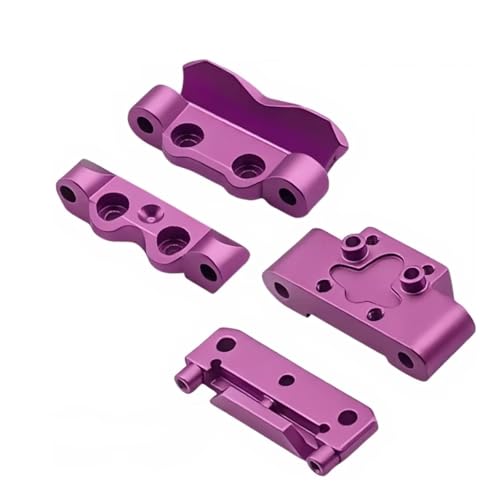 RC Automobiles Parts For Losi Micro B 2WD For Buggy RTR 1/24 Rc Car Upgrades Accessories Parts Front Bulkhead And Rear Pin Mounts Set Aluminum Meta(Purple) - color: Purple