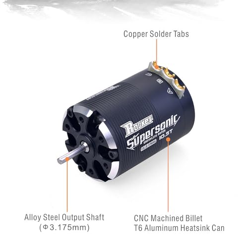 Rocket Supersonic 540 4.5T/5.5T/6.5T/8.5T/10.5T/13.5T/17.5T/21.5T Sensored Brushless Motor for 1/10 RC Racing Car (13.5T SPEC)