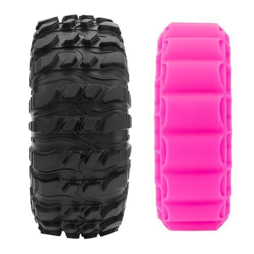 MEUS RACING 1.9" MS6 Super Bouncer Tires and Super Soft Silicone Rubber Inserts for Axial SCX10 TRX4 Redcat Gen8 1/10 RC Crawler