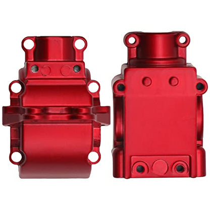 2Pack ShareGoo Metal Differential Gearbox Housing Cover Compatible with WLtoys 144001 124019 124018 1/14 RC Car (Red) - color: Blue