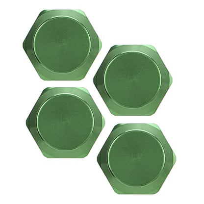RC Car Wheel Nuts, Aluminum Alloy Universal hex Nuts 17mm Outer Diameter 4-piece Set for Off-Road Racing hobbyist Maintenance and 1/8 Scale RC Enthusiasts - color: Green