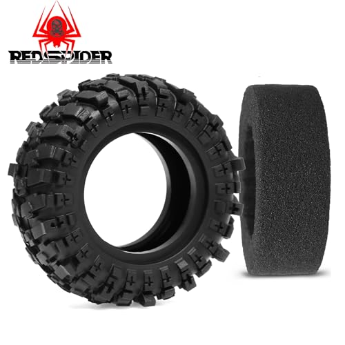 REDSPIDER 1.9'' Crawler Tires OD 88MM/3.46'' (4PCS) for 1/12 RC Crawler MJX H12Y+ MN-128 MN82S LC79 ﻿ (Tires)
