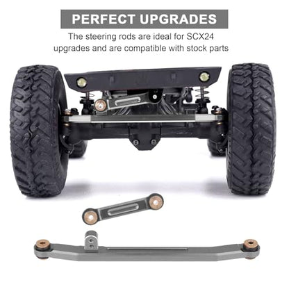 Aluminum Steering Rod Tie Links Set High Tightening Linkage for 1/24 RC Crawler Axial SCX24 Gladiator Deadbolt C10 Bronco B17 Upgrades