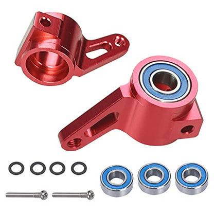 Hosim RC Alloy Steering Blocks RC Crawler Parts for 1/10 Slash,Stampede,Rustler and Bandit Slash Replacement Parts 3736(Red)