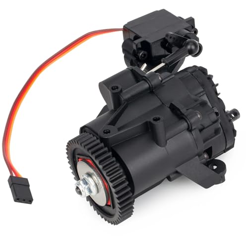 2-Speed Transmission Gearbox Assembly with Servo for 1/10 RC Crawler, Upgrade Replacement Gear Case with Motor Pinion & Cover (Compatible with TRX-4/TRX-6)