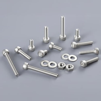 VGBUY 750pcs M2.5 Screw Kit, M2.5 x 4/6/8/10/12/16/20mm Hex Socket Head Cap Screws Bolts Nuts Washer Kit,304 Stainless Steel Machine Screws Suitable for 3D Printer DIY - size: M2.5x4/6/8/10/12/16/20mm, style: Socket Head