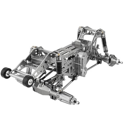 1:18 Metal Upgrade Chassis Frame with Axles Gearbox for RC LOSI Mini LMT 1/18 Digger Monster Truck Brushed RTR LOS01026 Metal Upgrade Parts (Gray) - color: Gray