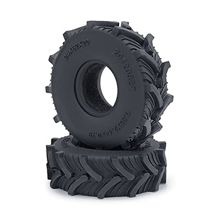 1.0inches Mud Tires 4pcs 62mm Rubber Crawler Wheel Tires for 1/18 TRX4M 1/24 Axial Scx24 Deadbolt C10 JLU CRC B-17 AXI00005 AXI00006 Upgrade - size: 62mm