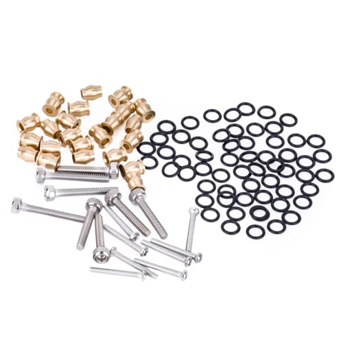 Aluminum Suspension & Steering Links Set for SCX30 1/30 RC Crawler, Full Chassis Link Kit with Tie Rod & Drag Link, CNC Upgrade Parts (Black) - color: Black