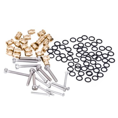 Aluminum Suspension & Steering Links Set for SCX30 1/30 RC Crawler, Full Chassis Link Kit with Tie Rod & Drag Link, CNC Upgrade Parts (Black) - color: Black