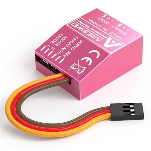 ARESWEI 3CH RC Landing Gear Sequencer Servo Controller for RC Jet Warbird | Dual flight modes, adjustable timing & servo reverse, 4.8V-8V, plug-and-play for RC warbird jet retractable gear