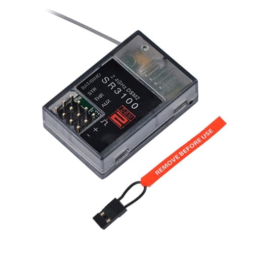 SR3100 Receiver 2.4GHz 3-Channel Receiver for 1/18 Scale Remote Controlled Car and Boat Stable Accurate Control for Car Boat Vehicle Models