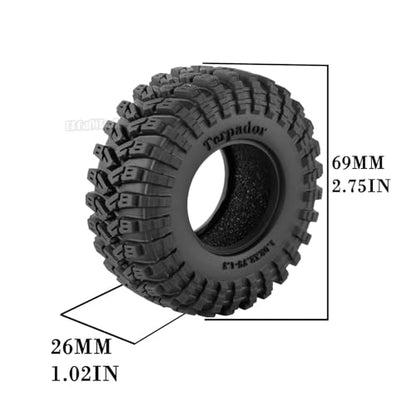 RC 1.3 Soft Silicone Rubber Wheel Tires for 1/18 TRX4M/Ascent-18/FMS 1/24 SCX24 RC Crawler,1.3" Soft Mud Terrain/Rock Crawling/Swamp Claw Mud Terrain/Road RC Tires 4Pcs,Style (A) - style: 4Pcs 1.3 Rubber Wheel - (A)
