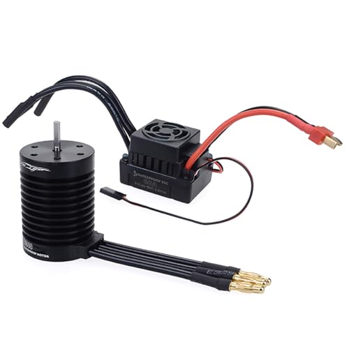 Aluminum Waterproof Brushless Motor F540 4370KV w/60A ESC Combo Set Upgrade Parts for 1/10 1/12 RC Car