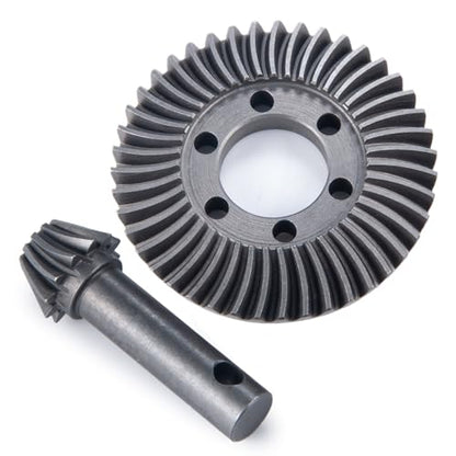 Diff Ring&Pinion Gear 43/12T 1.0M for Axial SCX6 JLU JeepTrail | Honcho AXI05000 AXI05001 1/6 RC Crawler Upgrade Parts Steel Front or Rear Spiral Cut Differential Gears - size: 43T/12/1.0 Mod