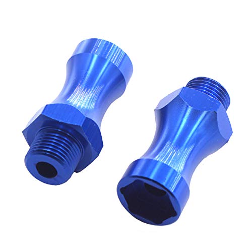 4Pack ShareGoo Aluminum 12mm to 17mm Wheel Extension Hex Drive Hub Adapter Widener 30mm Offset Compatible with Tamiya Axial RC4WD Traxxas 1/10 Off-Road RC Car Buggy Monster Truck Tires,Blue