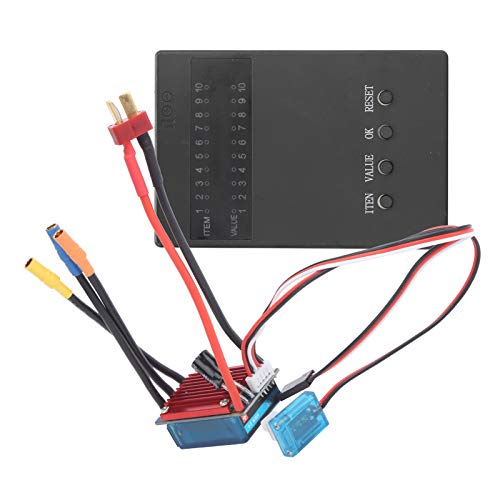25A Brushless ESC with Program Card Electric Speed Controller High Performance Smooth Throttle Control Strong Overload Protection for 1/14 1/16 Scale RC Cars Trucks and Bug