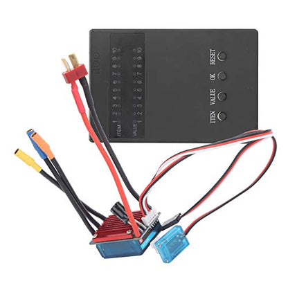 25A Brushless ESC with Program Card Electric Speed Controller High Performance Smooth Throttle Control Strong Overload Protection for 1/14 1/16 Scale RC Cars Trucks and Bug