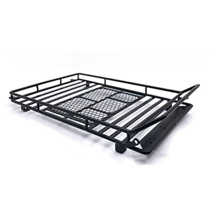 VICASKY Car Roof Luggage Carrier Rack with Light Bar for Crawler Black Cargo Bracket for Rc Vehicles Supports Multiple Accessories Easy to Install