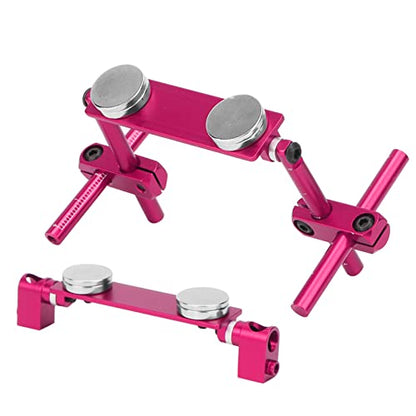 RC Car Body Post, Aluminum Magnetic Invisible Body Shell Mount Column Kit for HSP 1/10 SakuraS XI CS Tamiya416/417 T3/T4/94123 RC Racing Car (Pink) - color: Pink