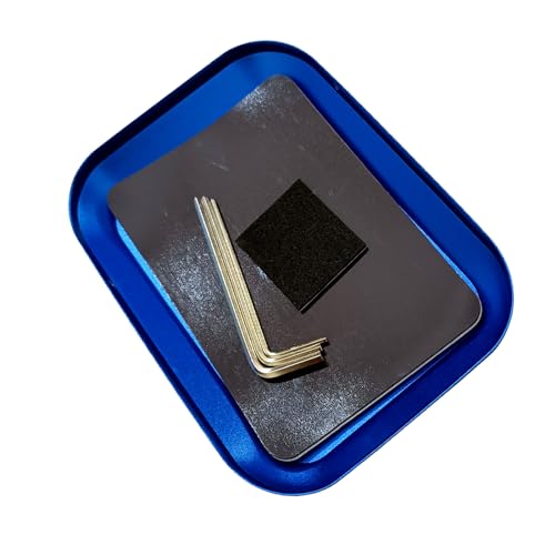 RC Car Work Stand Aluminum Alloy Repair Workstation Bracket with Screw Tray for 1/8 1/10 1/12 1/16 Traxxas Axial Arrma Redcat RC Crawler Monster Truck Buggy (Blue) - color: Blue